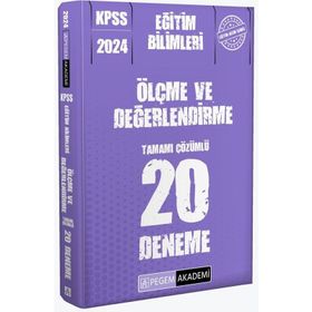 Pegem Yayınları - 2024 KPSS Eğitim Bilimleri Ölçme ve Değerlendirme 20 Deneme