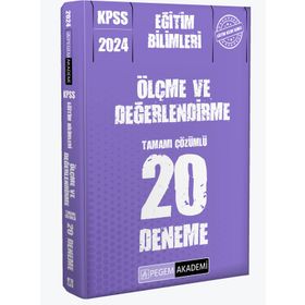 Pegem Yayınları - 2024 KPSS Eğitim Bilimleri Ölçme ve Değerlendirme 20 Deneme