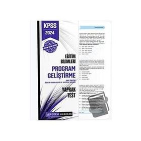 Pegem Yayınları 2024 KPSS Eğitim Bilimleri Program Geliştirme Yaprak Test