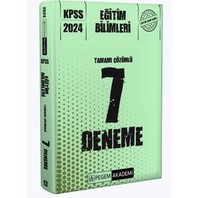 Pegem Yayınları 2024 KPSS Eğitim Bilimleri Tamamı Çözümlü 7 Deneme