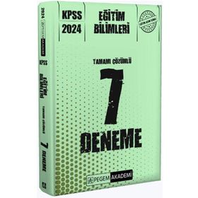 Pegem Yayınları 2024 KPSS Eğitim Bilimleri Tamamı Çözümlü 7 Deneme