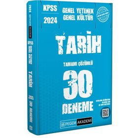 Pegem Yayınları - 2024 KPSS Genel Kültür Genel Yetenek Tarih 30 Deneme
