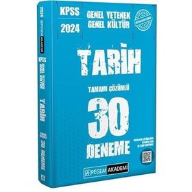 Pegem Yayınları - 2024 KPSS Genel Kültür Genel Yetenek Tarih 30 Deneme