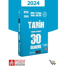 Pegem Yayınları - 2024 KPSS Genel Kültür Genel Yetenek Tarih 30 Deneme