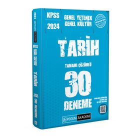 Pegem Yayınları - 2024 KPSS Genel Kültür Genel Yetenek Tarih 30 Deneme