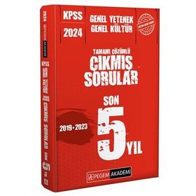 Pegem Yayınları - 2024 KPSS Genel Yetenek Genel Kültür Çıkmış Sorular Son 5 Sınav