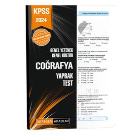 Pegem Yayınları 2024 KPSS Genel Yetenek Genel Kültür Coğrafya Yaprak Test