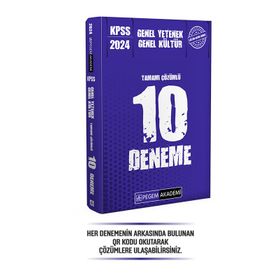 Pegem Yayınları 2024 KPSS Genel Yetenek Genel Kültür Tamamı Çözümlü 10 Deneme