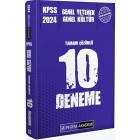 Pegem Yayınları 2024 KPSS Genel Yetenek Genel Kültür Tamamı Çözümlü 10 Deneme