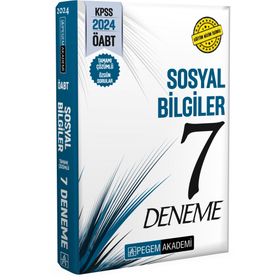 Pegem Yayınları - 2024 KPSS ÖABT Sosyal Bilgiler Öğretmenliği Tamamı Çözümlü 7 Deneme