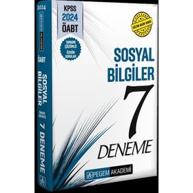 Pegem Yayınları - 2024 KPSS ÖABT Sosyal Bilgiler Öğretmenliği Tamamı Çözümlü 7 Deneme