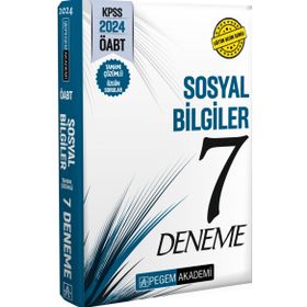 Pegem Yayınları - 2024 KPSS ÖABT Sosyal Bilgiler Öğretmenliği Tamamı Çözümlü 7 Deneme