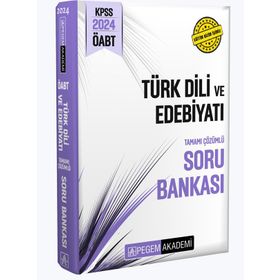 Pegem Yayınları 2024 KPSS ÖABT Türk Dili ve Edebiyat Tamamı Çözümlü Soru Bankası
