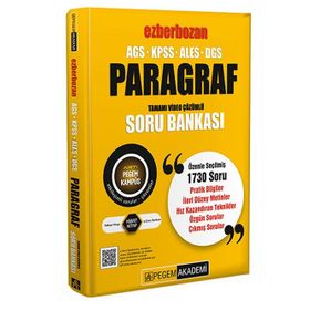 Pegem Yayınları 2026 AGS-KPSS-ALES-DGS Ezberbozan Paragraf Tamamı Video Çözümlü Soru Bankası