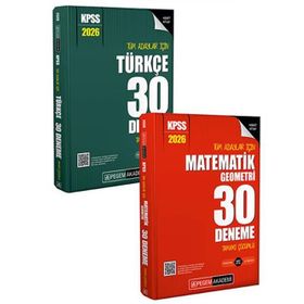 Pegem Yayınları 2026 KPSS 2 Kitap Tüm Adaylar İçin Türkçe ve Matematik 60 Deneme Seti