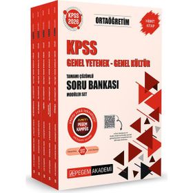Pegem Yayınları 2026 KPSS 5 Kitap Genel Yetenek Genel Kültür Ortaöğretim Tamamı Çözümlü Soru Bankası Modüler Set