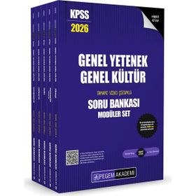 Pegem Yayınları 2026 KPSS 5 Kitap Genel Yetenek Genel Kültür Tamamı Çözümlü Soru Bankası Seti