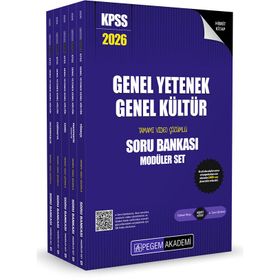 Pegem Yayınları 2026 KPSS 5 Kitap Genel Yetenek Genel Kültür Tamamı Çözümlü Soru Bankası Seti