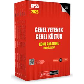 Pegem Yayınları 2026 KPSS 6 Kitap Genel Yetenek Genel Kültür Lisans Konu Anlatımlı Modüler Set