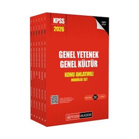 Pegem Yayınları 2026 KPSS 6 Kitap Genel Yetenek Genel Kültür Lisans Konu Anlatımlı Modüler Set