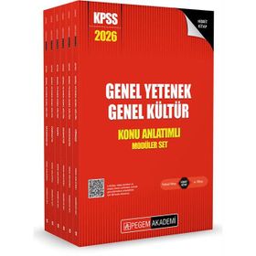 Pegem Yayınları 2026 KPSS 6 Kitap Genel Yetenek Genel Kültür Lisans Konu Anlatımlı Modüler Set