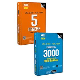 Pegem Yayınları 2026 KPSS Genel Yetenek Genel Kültür Ezberbozan 3000 Tamamı Video Çözümlü Soru Bankası ve 2026 KPSS Genel Yetenek Genel Kültür Tamamı Çözümlü 5 Deneme Seti 2 Kitap