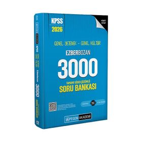 Pegem Yayınları 2026 KPSS Genel Yetenek Genel Kültür Ezberbozan 3000 Tamamı Video Çözümlü Soru Bankası