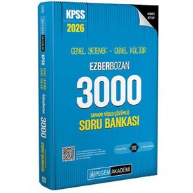 Pegem Yayınları 2026 KPSS Genel Yetenek Genel Kültür Ezberbozan 3000 Tamamı Video Çözümlü Soru Bankası