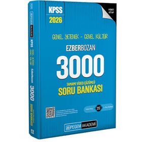 Pegem Yayınları 2026 KPSS Genel Yetenek Genel Kültür Ezberbozan 3000 Tamamı Video Çözümlü Soru Bankası