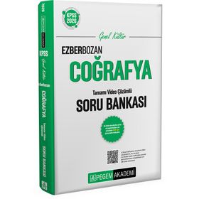 Pegem Yayınları 2026 KPSS Genel Yetenek Genel Kültür Ezberbozan Coğrafya Tamamı Video Çözümlü Soru Bankası