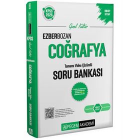 Pegem Yayınları 2026 KPSS Genel Yetenek Genel Kültür Ezberbozan Coğrafya Tamamı Video Çözümlü Soru Bankası