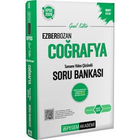 Pegem Yayınları 2026 KPSS Genel Yetenek Genel Kültür Ezberbozan Coğrafya Tamamı Video Çözümlü Soru Bankası