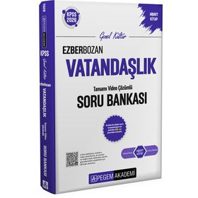 Pegem Yayınları 2026 KPSS Genel Yetenek Genel Kültür Ezberbozan Vatandaşlık Tamamı Video Çözümlü Soru Bankası