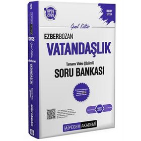 Pegem Yayınları 2026 KPSS Genel Yetenek Genel Kültür Ezberbozan Vatandaşlık Tamamı Video Çözümlü Soru Bankası