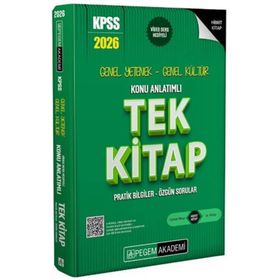 Pegem Yayınları 2026 KPSS Genel Yetenek Genel Kültür Konu Anlatımlı Tek Kitap
