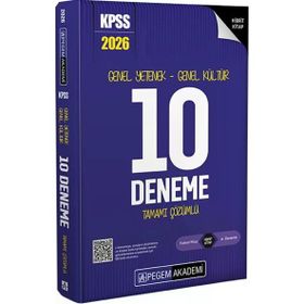 Pegem Yayınları 2026 KPSS Genel Yetenek Genel Kültür Tamamı Çözümlü 10 Deneme