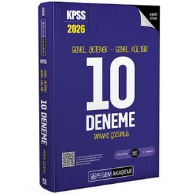 Pegem Yayınları 2026 KPSS Genel Yetenek Genel Kültür Tamamı Çözümlü 10 Deneme