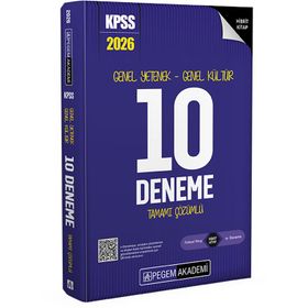 Pegem Yayınları 2026 KPSS Genel Yetenek Genel Kültür Tamamı Çözümlü 10 Deneme