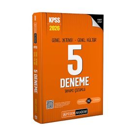 Pegem Yayınları 2026 KPSS Genel Yetenek Genel Kültür Tamamı Çözümlü 5 Deneme