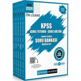 Pegem Yayınları 2026 KPSS Ön Lisans Genel Yetenek Genel Kültür Tamamı Çözümlü Soru Bankası Modüler Set