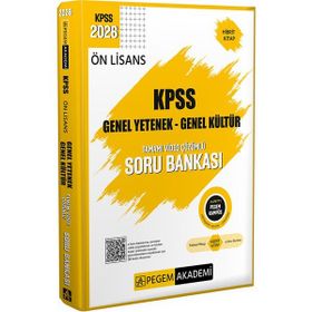 Pegem Yayınları 2026 KPSS Ön Lisans Genel Yetenek Genel Kültür Tamamı Video Çözümlü Soru Bankası