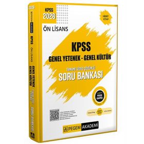 Pegem Yayınları 2026 KPSS Ön Lisans Genel Yetenek Genel Kültür Tamamı Video Çözümlü Soru Bankası