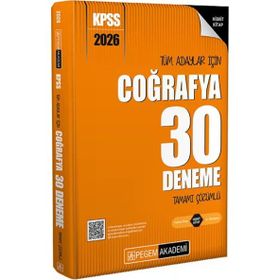 Pegem Yayınları 2026 KPSS Tüm Adaylar İçin Coğrafya Tamamı Çözümlü 30 Deneme