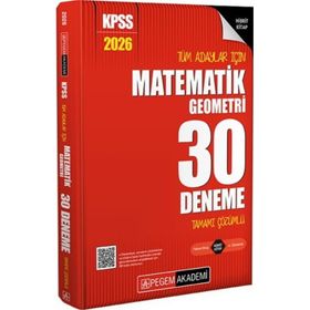 Pegem Yayınları 2026 KPSS Tüm Adaylar İçin Matematik-Geometri Tamamı Çözümlü 30 Deneme