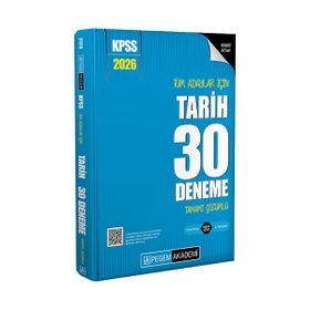 Pegem Yayınları 2026 KPSS Tüm Adaylar İçin Tarih Tamamı Çözümlü 30 Deneme