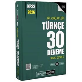 Pegem Yayınları 2026 KPSS Tüm Adaylar İçin Türkçe Tamamı Çözümlü 30 Deneme