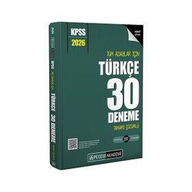 Pegem Yayınları 2026 KPSS Tüm Adaylar İçin Türkçe Tamamı Çözümlü 30 Deneme