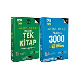 Pegem Yayınları 2026 Tek Kitap KPSS Genel Yetenek Genel Kültür Konu Anlatımlı ve 2 Kitap KPSS Genel Yetenek Genel Kültür Ezberbozan 3000 Tamamı Video Çözümlü Soru Bankası