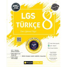 Pegem Yayınları 8. Sınıf LGS Türkçe Ders İşleme Föyü