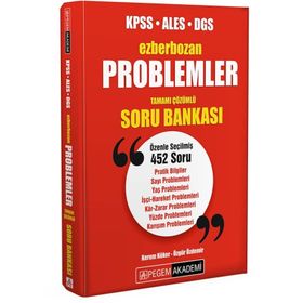 Pegem Yayınları Ezberbozan KPSS ALES DGS Problemler Tamamı Çözümlü Soru Bankası